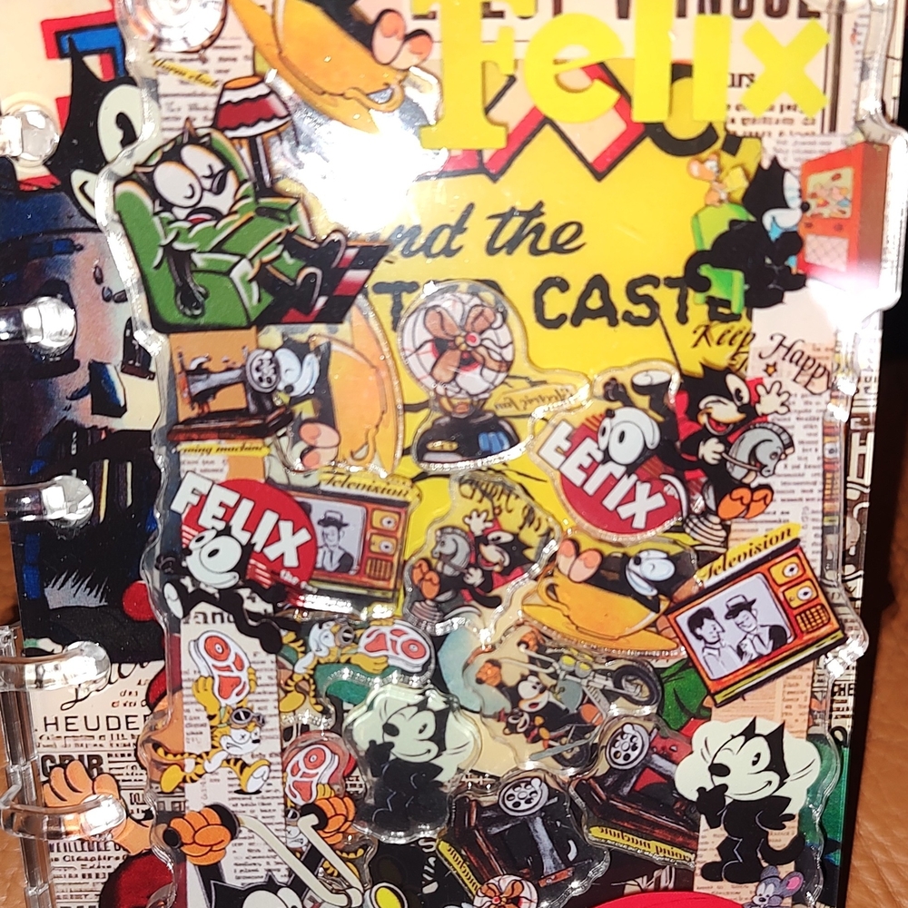 Felix the Cat Retro Sticker Sheet - Yellow, Black, Red